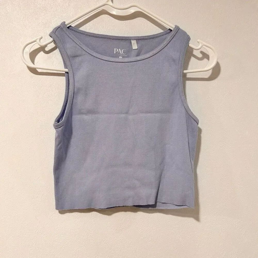 PAC Sun Eco Cropped Tank Top | Size Small | Lavender Purple